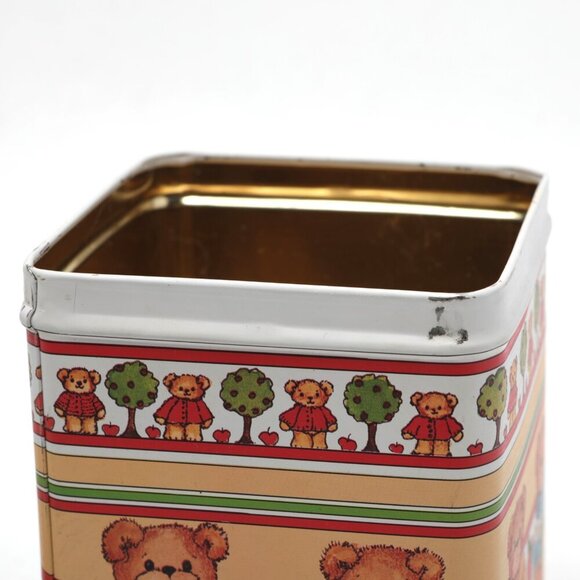 Vintage Lucy RiggsTeddy Bear School Tin Lucy & Me 1980s Retro Metal Canister - Picture 7 of 9
